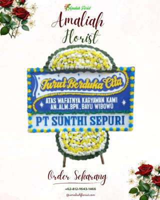 Papan Bunga Duka di Saringan
